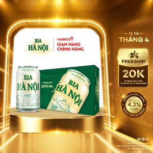 Bia Hà Nội Nhãn Xanh - Thùng 24 lon 330ml