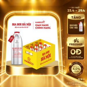[GIAO KHU VỰC TP.HCM] Bia Hơi Hà Nội Keg 1L - Két 12 keg 1 lít/keg.