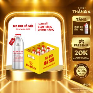 [GIAO KHU VỰC TP.HCM] Bia Hơi Hà Nội Keg 1L - Két 12 keg 1 lít/keg.