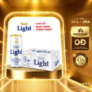 Bia Hanoi Light – Thùng 24 lon 330ml