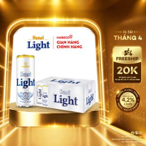 Bia Hanoi Light – Thùng 24 lon 330ml