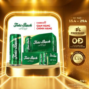 Combo 2 Thùng Bia Trúc Bạch - Thùng 24 lon 330ml