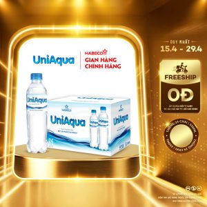 Nước uống đóng chai Uniaqua – Thùng 24 chai 350ML