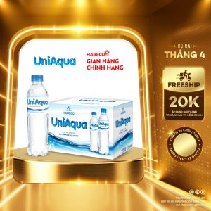 Nước uống đóng chai Uniaqua - Thùng 24 chai 500ml