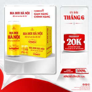 Combo 2 thùng Bia Hơi Hà Nội – Thùng 24 lon 500ml
