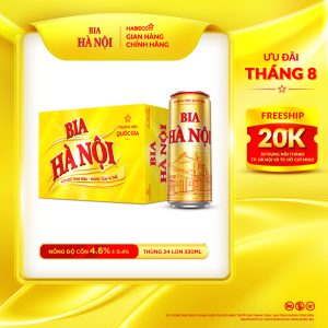 Bia Hà Nội – Thùng 24 lon 330ml - Phiên bản lon cao