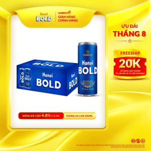 Bia Hanoi BOLD – Thùng 24 lon 330ml