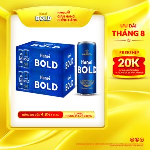 Combo 2 thùng Bia Hanoi BOLD – Thùng 24 lon 330ml