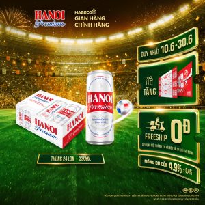 Bia Hanoi Premium - Thùng 24 lon 330ml