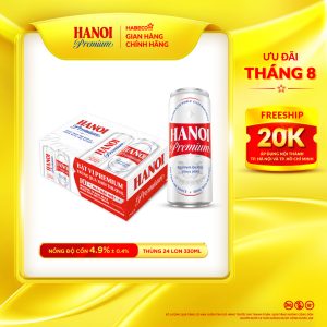 Bia Hanoi Premium - Thùng 24 lon 330ml