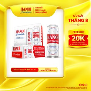 COMBO 2 Thùng 24 lon Bia Hanoi Premium – HABECO (330ml/lon)