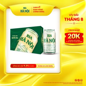 Bia Hà Nội Nhãn Xanh - Thùng 24 lon 330ml
