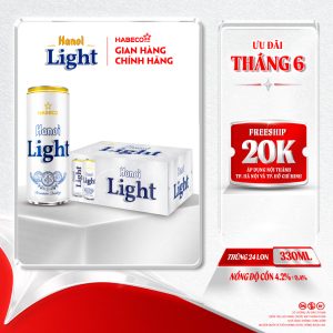 Bia Hanoi Light – Thùng 24 lon 330ml