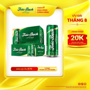 Combo 2 Thùng Bia Trúc Bạch - Thùng 24 lon 330ml
