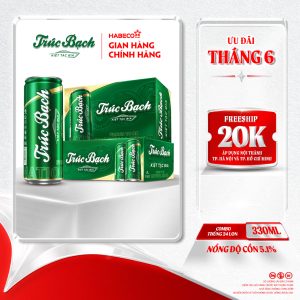 Combo 2 Thùng Bia Trúc Bạch - Thùng 24 lon 330ml
