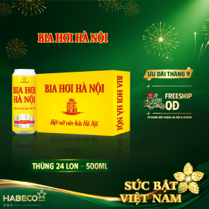 Bia Hơi Hà Nội - Thùng 24 lon 500ml