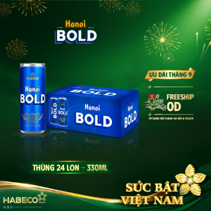 Bia Hanoi BOLD – Thùng 24 lon 330ml