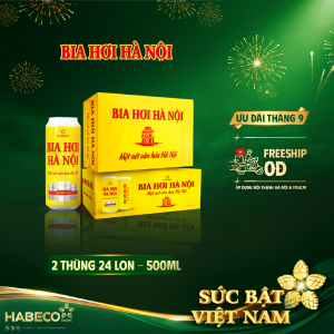 Combo 2 thùng Bia Hơi Hà Nội – Thùng 24 lon 500ml