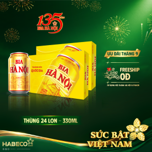 Combo 2 Thùng Bia Hà Nội - Thùng 24 lon 330ml