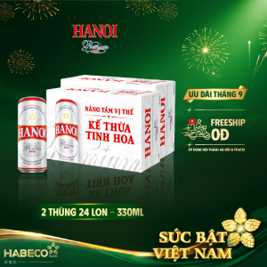 COMBO 2 Thùng 24 lon Bia Hanoi Premium – HABECO (330ml/lon)