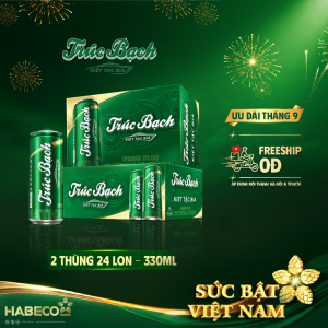 Combo 2 Thùng Bia Trúc Bạch - Thùng 24 lon 330ml