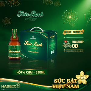 Trúc Bạch IPA Craft - Hộp 6 chai 330ml