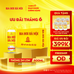 Bia Hơi Hà Nội - Thùng 24 lon 500ml