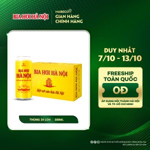 Bia Hơi Hà Nội - Thùng 24 lon 500ml