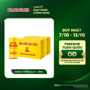 Combo 2 thùng Bia Hơi Hà Nội – Thùng 24 lon 500ml