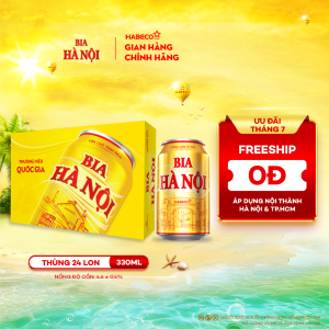Bia Hà Nội - Thùng 24 lon 330ml