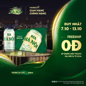 Bia Hà Nội Nhãn Xanh - Thùng 24 lon 330ml