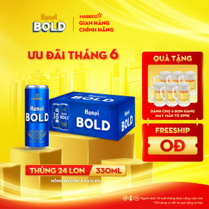 Bia Hanoi BOLD – Thùng 24 lon 330ml
