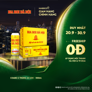 Combo 2 thùng Bia Hơi Hà Nội – Thùng 24 lon 500ml