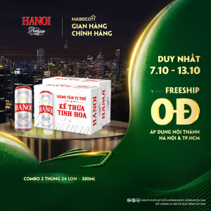 COMBO 2 Thùng 24 lon Bia Hanoi Premium – HABECO (330ml/lon)