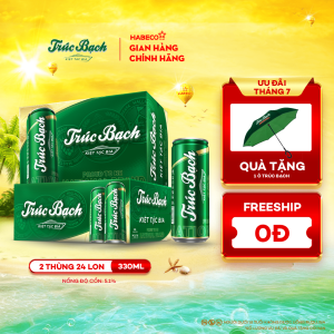 Combo 2 Thùng Bia Trúc Bạch - Thùng 24 lon 330ml