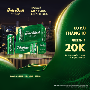 Combo 2 Thùng Bia Trúc Bạch - Thùng 24 lon 330ml