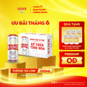 Bia Hanoi Premium - Thùng 24 lon 330ml