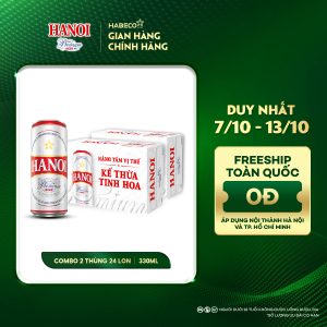 COMBO 2 Thùng 24 lon Bia Hanoi Premium – HABECO (330ml/lon)