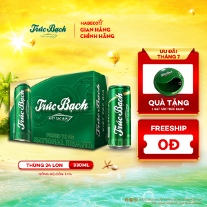 Bia Trúc Bạch - Thùng 24 lon 330ml