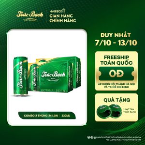 Combo 2 Thùng Bia Trúc Bạch - Thùng 24 lon 330ml