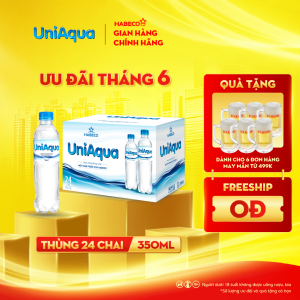 Nước uống đóng chai Uniaqua – Thùng 24 chai 350ML