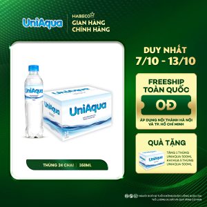 Nước uống đóng chai Uniaqua – Thùng 24 chai 350ML