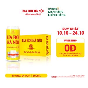 Bia Hơi Hà Nội - Thùng 24 lon 500ml