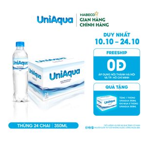 Nước uống đóng chai Uniaqua – Thùng 24 chai 350ML