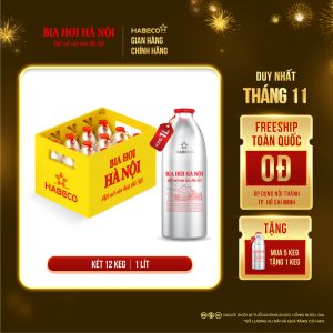 [GIAO KHU VỰC TP.HCM] Bia Hơi Hà Nội Keg 1L - Két 12 keg 1 lít/keg