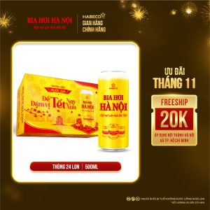 Bia Hơi Hà Nội - Thùng 24 lon 500ml - Phiên bản Tết 2026