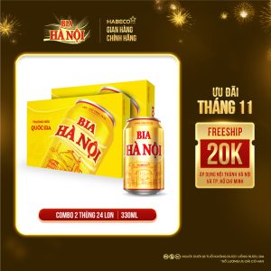 Combo 2 Thùng Bia Hà Nội - Thùng 24 lon 330ml
