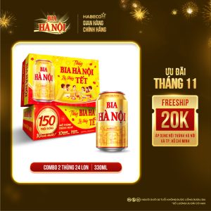 Combo 2 Thùng Bia Hà Nội - Thùng 24 lon 330ml - Phiên bản Tết 2026