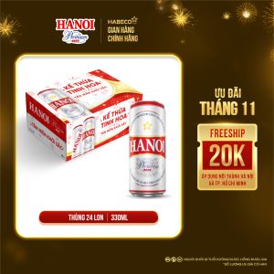 Bia Hanoi Premium - Thùng 24 lon 330ml - Phiên bản Tết 2026