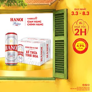 COMBO 2 Thùng 24 lon Bia Hanoi Premium – HABECO (330ml/lon)
